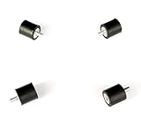 Pack of 4 Rubber Vibration Isolator Mounts - 3/4