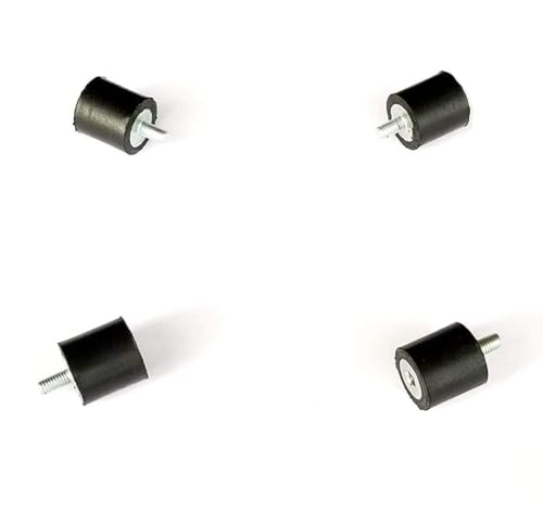 Pack of 4 Rubber Vibration Isolator Mounts - 3/4