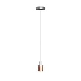 Virgo 1 Mini Pendant Lighting White-Copper - LED Hanging Light Fixture for Kitchen Island, Bar, Foyer - Cluster Pendants - Dimmable, Adjustable Wire, Lamp Bulb Included