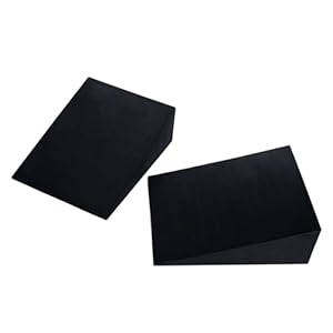 2 Stuks Yoga Wedge Blocks Slant Board, Yoga Block Wedge Yoga Foam Slant Board Calf Brancard Incline Board Riser For Pols- En Onderrugsteun, Kniebeschermer, Rugsteun, Zwart