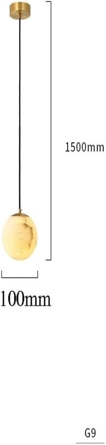 XANAYXWJ Bateria kuchenna LED – MI-NI Sufitowa wisząca – Sferyczna wisząca z marmurowym kloszem – ół z wyspą kuchenną – Żyrandol z kamienia naturalnego Oprawy oświetleniowe, żyrandol