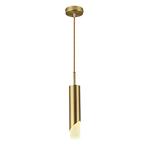 Get Discount 70% Price Modern LED Pendant Lighting, 3300k Warm White Ceiling Pendant Lighting Fixture with Brass Finished for Dining Room, Living Room, Kitchen