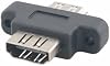 3 Unidades Adaptador HDMI Hembra a Hembra 180 Grados Negro, Soporta 480p/720p/1080i/1080p, Montaje en Panel, Extensor, Adecuado para Computadora, TV Digital, Proyector, Cableado 6