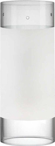 Volume Lighting GS-306 Volume Lighting GS-306 8 Height White with Clear Edge Glass Cylindrical Shade