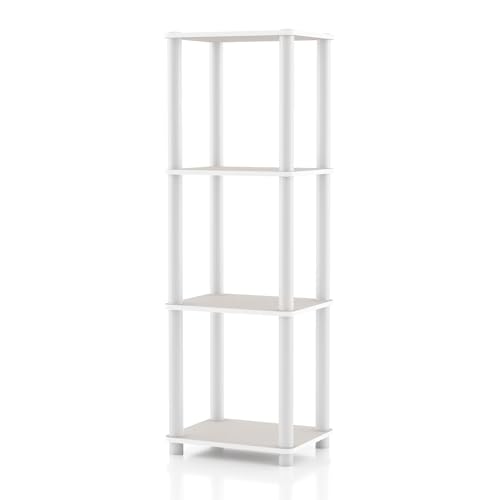 Homes: Inside + Out Apexa Modern 4-Tier Narrow Shelving Units,