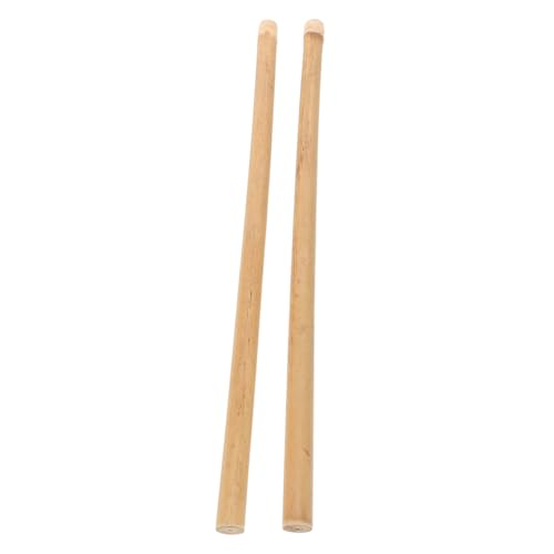 Par de baquetas de bambú para percusión, mango antideslizante, para niños y adultos, instrumento musical para entrenamiento