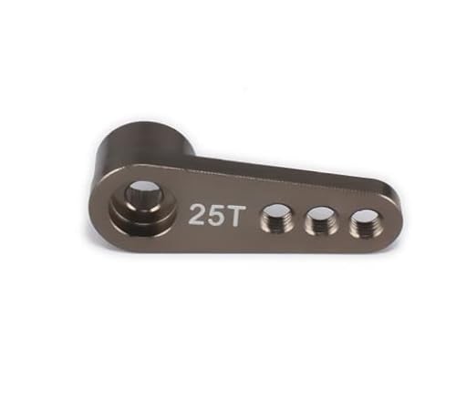 Aluminum 25T Steering Servo Horn Arm,Rc Steering Servo Arm Horn For Rc 1:8 1:10 Model Car/Boat Futaba Hsp Hpi Wltoys Himoto Redcat Axial 3 Pcs/Set (Titanium) #TOP2