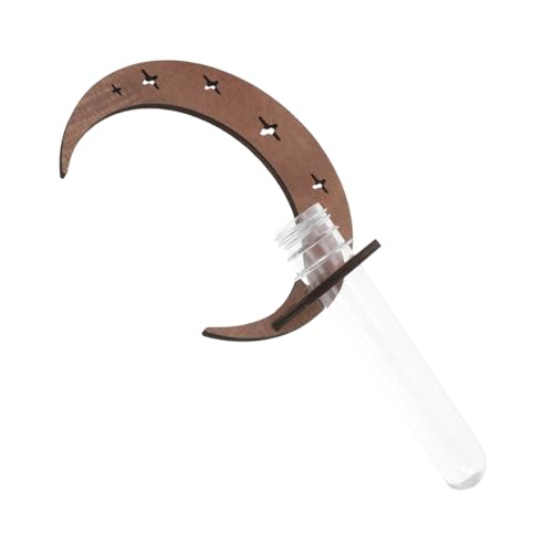 Hemobllo Soporte De Madera para Plantas Colgante De Pared con Jarrón Tipo Tubo De Ensayo Pequeño para Interior, Decoración Hidropónica Vertical, Adecuado Baño y Hogar