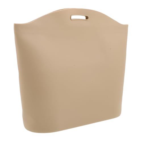 Poubelle de voiture compacte en silicone beige SHINEOFI lavable