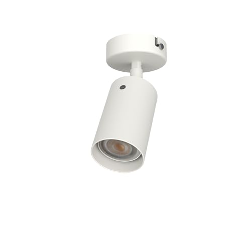 Migliori applique led L+ Faretto Spot LED Orientabile da Soffitto o Parete in Metallo - Attacco GU10 - Made in Italy - Diametro 6cm - Design Moderno per Cucina e Soggiorno (Bianco)