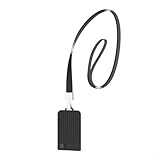 Startbuymore PC-Schutzhülle mit magnetischer Halterung und Umhängeband für Plaud Note Note Pro AI-Diktiergerät, schmal, kratzfest, stoßfest, transparent, grau, schwarz (schwarz)