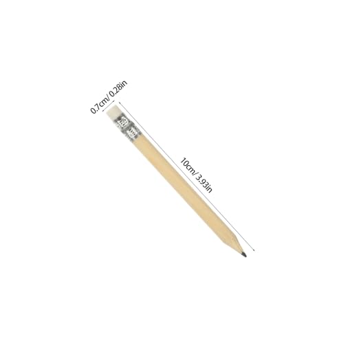 Set de 35 mini lápices de golf de madera 10 cm con borrador miniatura 2