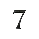 Baldwin Estate 90677.102.CD Solid Brass Traditional House Number Seven in Oil Rubbed Bronze, 4.75