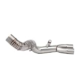 Pot d'échappement moto pour tuyau Kit complet système d'échappement avec lien en acier inoxydable, section centrale, CB1000R 100RR 1000 51mm (2008–2018)(TYPE A)