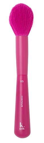 KRASH TOOLS Brocha 05 Contour Brocha Maquillaje para Colorete Bronceador Iluminador - Productos en Crema o Polvo - Pincel de Pelo Sintético y Mango Ergonómico - Tamaño Viaje - Vegano y Cruelty Free