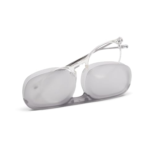 Nooz Gafas de lectura - Color Crystal Corrección +2.00 - Forma Redonda - Gafas Lupas para Hombres y Mujeres - Modelo Cruz Colección Essential