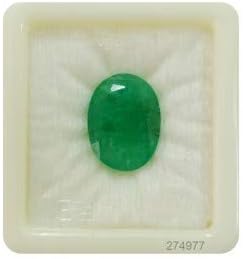 3.80カラット ザンビアンエメラルド ナチュラル A1品質ラボ/認定パンナグリーン ルースジェムストーン, 天然エメラルド パンナ
