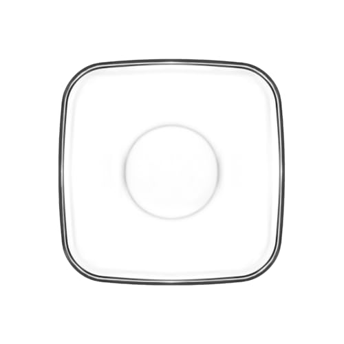 LAV 6X Clear 12.5cm Cozy Glass Espresso Saucers - for Coffee Latte Tea Hot Chocolate Macchiato Drinking Mugs Glasses Set with Handle