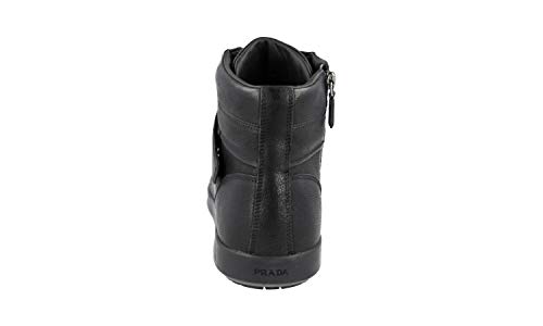 Prada Men's 4T2787 Black Leather High-Top Sneaker Us 8.5 / Eu 7.5 (41,5) #TOP3