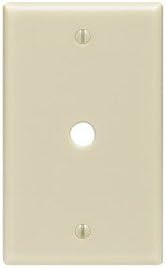Leviton 1 Gang Plate with .406 Hole Ivory (10/PK)