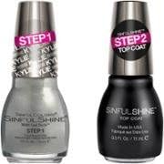Sinful Shine Kylie Jenner King Kylie Collection Nail Polish Slay Grey Bundle with Top Coat, 0.5 Fl Oz Each Bottle