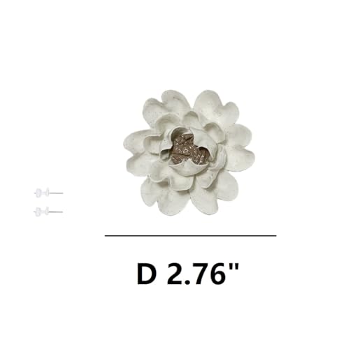 Image of Ceramic Flower Wall Art Decor, Artificial Flower Wall Sculpture,Handmade Ceramic Flowers for Home,Hallway,Living Room, Kitchen,Bathroom (Spotted Color,Luoyang Peony, 2.76 inch)