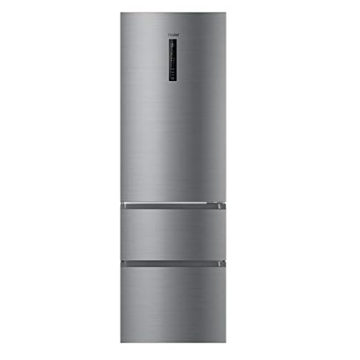 Haier 3D 60 Series 3 HTR3619ENMN - Frigorífico Combi, Cajones Direct Access en el Congelador, Motor Inverter, My Zone, Total No Frost, Ancho 60cm, Altura 1,9m, 348L, Iluminación LED, Clase E, Inox