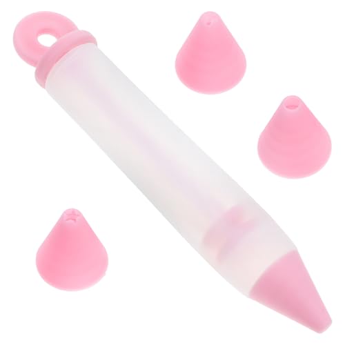 BESPORTBLE Set Penne per Decorare Torte in Silicone 4 Ugelli Staccabili Strumenti per Decorazione di Dessert Biscotti e Dolci Kit Multifunzionale per Scrivere e Disegnare Crema e