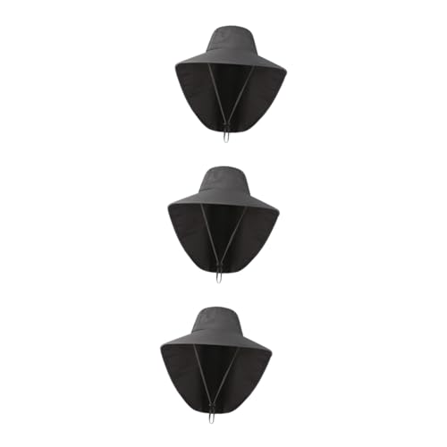 Chapeau bob femme et casquette outdoor lot de 3 pièces gris foncé
