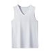 6 Pack Men's Summer Casual Tank Tops Sleeveless V Neck Stretch Skinny Basic T Shirts Workout Gym Running Tee Tops (White-6PC,4X-Large)