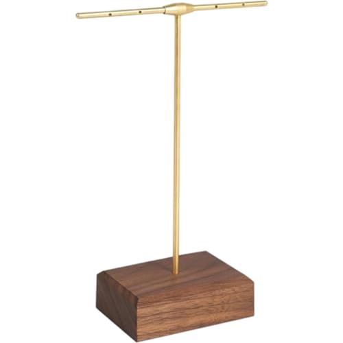 Support en T avec base en bois de noyer pour offrir vos bijoux - 2
