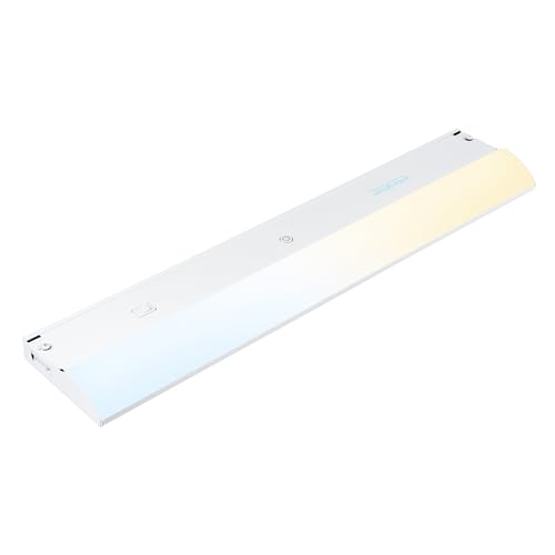 Image of Enbrighten 18 Inch Hardwired Under Cabinet Light with 5 Color Temperatures | Dimmable 1275 Lumens, Soft White to Daylight Lighting, Linkable Under Cabinet Lighting for, Kitchen ETL Listed