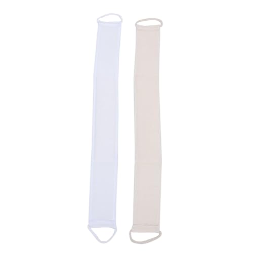 VALICLUD 2Pcs Double Sided Exfoliating Bath Towels for Back Scrubbing Long Loofah Wash Towels Durable and Fast Drying Body Exfoliators for Men and Women