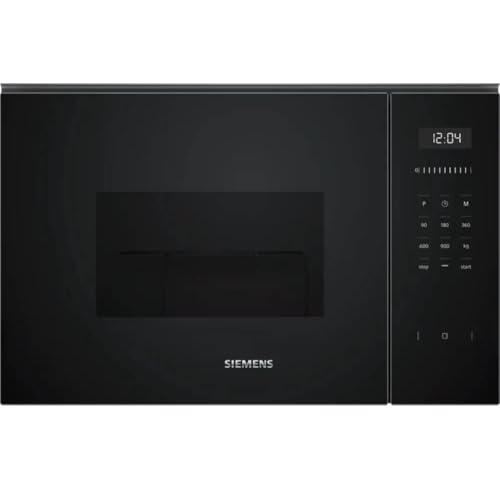 Siemens - Microondas integrable iQ500, 59 x 38 cm, humidClean, touchControl, Grill, Negro, BE555LMB1