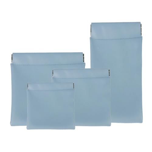 Pouchic - Personalized Snap Closure Leather Organizer Pouch, Pouchic Snap Closure Leather Organizer Pouch, 4PCS Pocket Cosmetic Bag for Purses (Type-F all size)