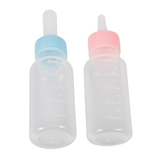 BAZEITFLOW 2 Piezas Botella de Alimentación para Mascotas Biberón de Leche para Gatitos y Perros Pequeños Diseño Ergonómico para Alimentación de Animales Dog y Gatitos