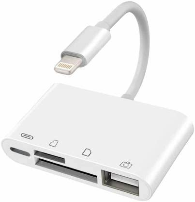 Microware SD TF Card Reader Adapter, 4 in 1 USB Camera Connection Kits,Trail Game Camera viewer OTG Cable for i Phone x 8 8plus for ipad Series - no Need app - Compatible with iOS 11.2-image-47
