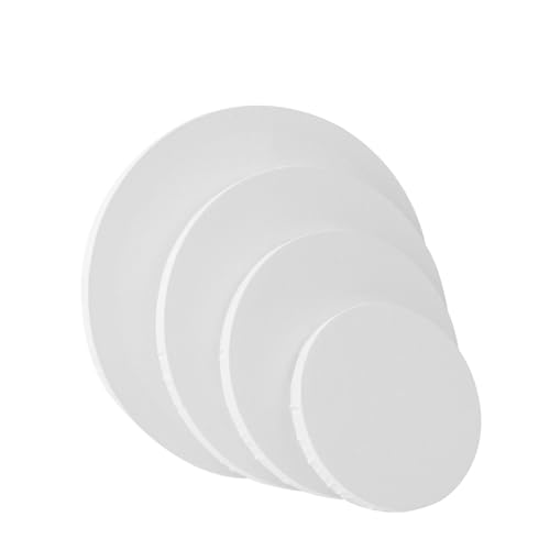 TRANSON 4 Sizes Round Shaped Stretched Canvas Primed Ready for Painting
