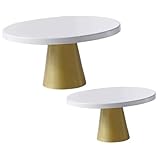 IMIKEYA 2 Stück Runder Kuchenständer aus Teiliges für Hochzeiten Geburtstagsfeiern und Nachmittagskaffee Stabiler Dessert Teller für Torten Cupcakes und Snacks