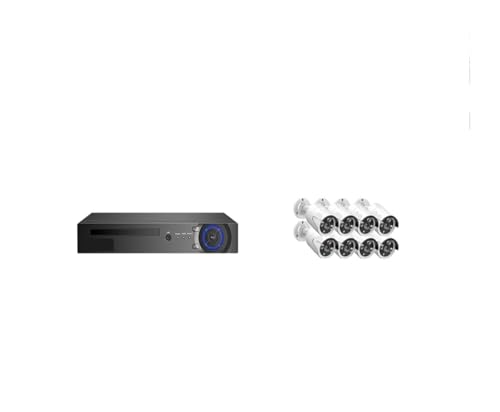 Sistemas de cámaras CCTV, 5MP 3MP 8CH NVR PoE Grabación De Vídeo CCTV IP De Cámara De Vigilancia De Seguridad Conjunto De Casa Al Aire Libre Impermeable(None,3MP 8PCS System Kit)