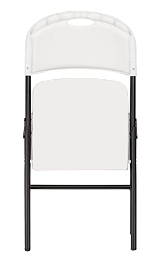 Amazon Basics Folding Plastic Chair With 350-Pound Capacity - 6-Pack, White #TOP5