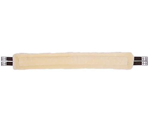 Foto von ARBO-INOX - Sattelgurt - Vielseitigkeitsgurt - Fellimitat - elastische Enden - Rollschnallen (135cm, Braun)