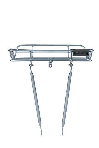 Basil Unisex Bagagedrager Portland Carrier Hoge Rand Frontgepäckträger, Alu Natural, 29 x 11 42cm EU