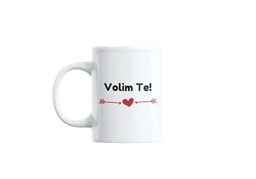 VOLIM TE Geschenk I Die Kaffeetasse für alle die sich lieben und gern haben auf Kroatisch I Serbisch I Bosnisch oder Slowenisch I Tolle Geschenkidee für Mama, Freundin, Papa, Oma, Opa uvm. I Phrase1 Cover