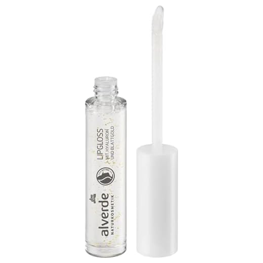 alverde NATURKOSMETIK Lipgloss Hydro transp. m. bladguld – 5 ml