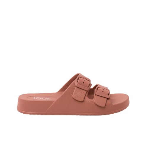 Pisamonas Sandalias Goma Eva Ligeras Doble Hebilla Talla 40 Color Terracota