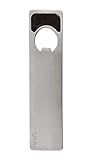 OPNR Bottle Opener with Magnetic Lid Catch, Beer, Soda, Home Bar, or Bartender Use | Catch caps, stick on fridge! | Heavy-Duty Stainless-Steel | Manual, Handheld Operation | Portable (BRUSHED)
