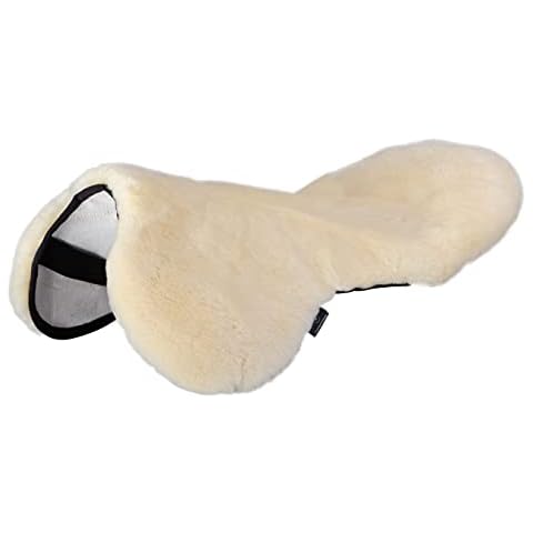 Werner Christ Horse Saddle Seat Saver English,made of real sheepskin in natural size full Cover