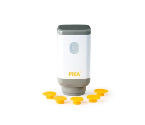 PIKA - Bomba de vacío eléctrica + 5 válvulas para cajas de alimentos Pika | Dispositivo de envasado al vacío de alimentos: conservación de 3 a 5 veces más larga