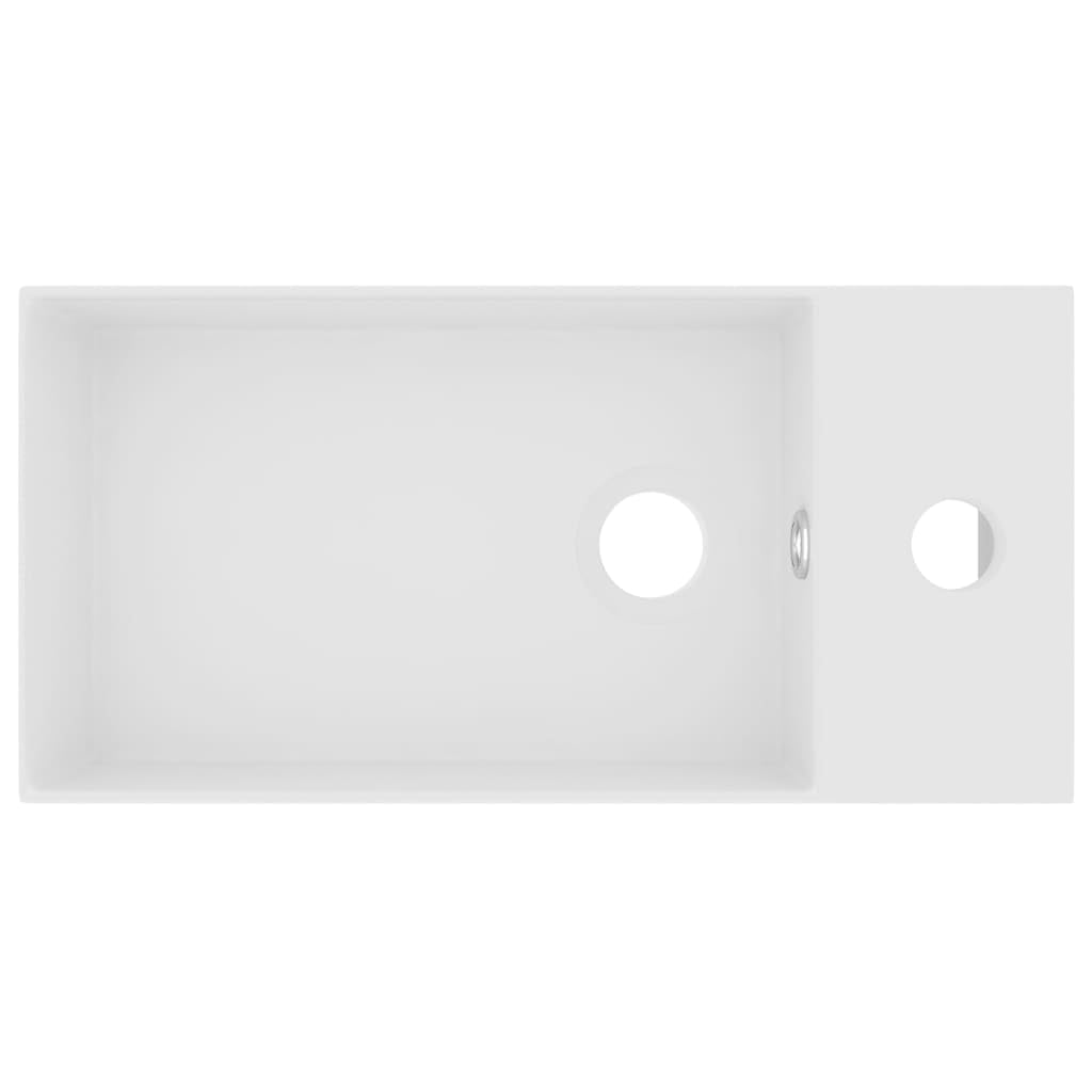 Genérico Lavabo con rebosadero cerámica Blanco Mate,Bricolaje,Fontanería,Piezas para fontanería,Lavabos y fregaderos,Lavabos-146987